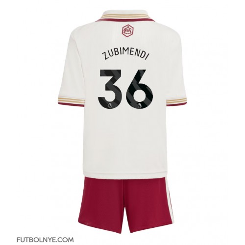 Camiseta Arsenal Martin Zubimendi #36 Tercera Equipación para niños 2025-26 manga corta (+ pantalones cortos)